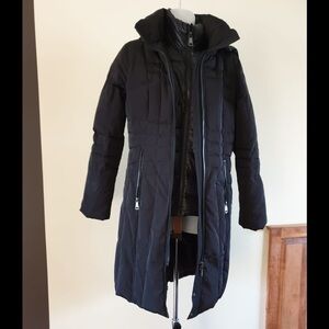 50.Calvin Klein Hooded Quilted Down Long Jacket XS
